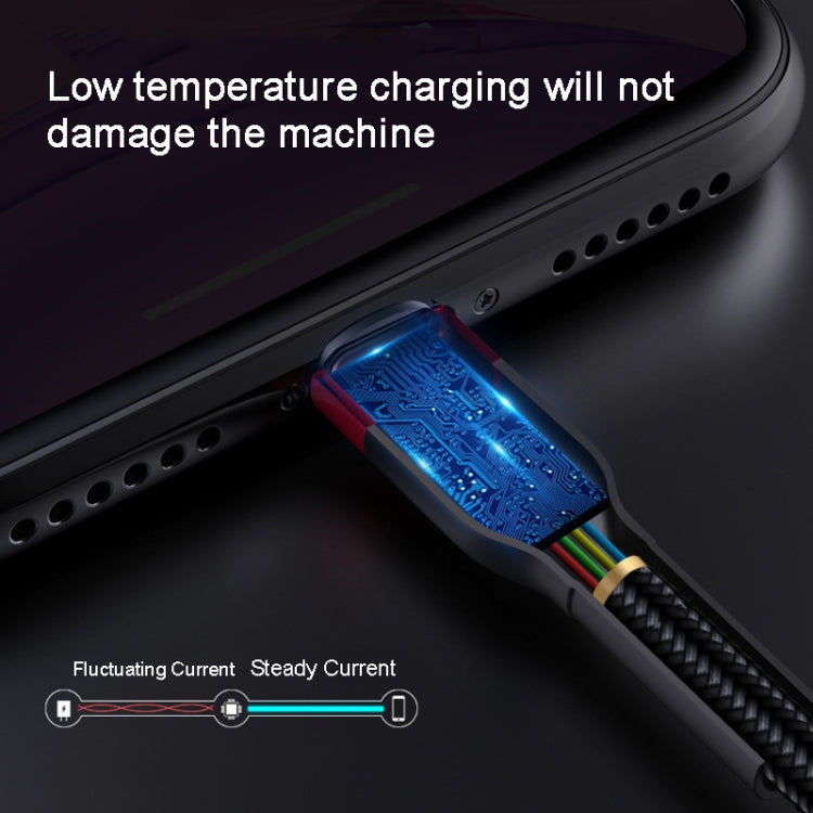 ROMOSS  CB12B 2.4A 8 Pin Fast Charging Cable For IPhone / IPad Data Cable 2m(Gray Black)