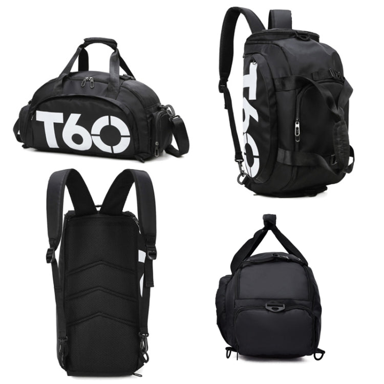Wet and Dry Separation Fitness Backpack Swimming Taekwondo Waterproof Travel Bag(Black Bottom Yellow Word)
