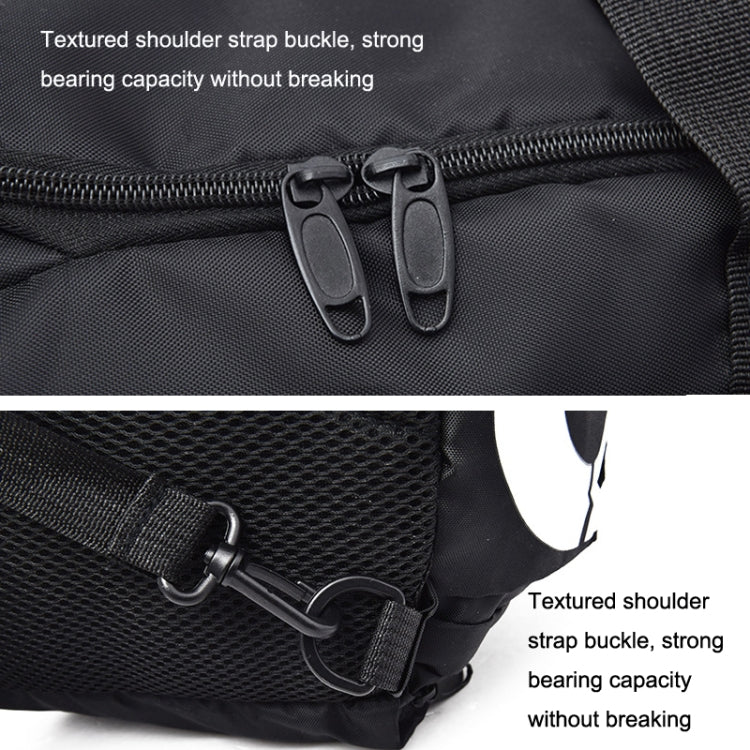 Wet and Dry Separation Fitness Backpack Swimming Taekwondo Waterproof Travel Bag(Black Bottom Yellow Word)