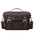 HUMERPAUL Leather Crossbody Bag Men Retro Shoulder Bag Commuter Men Small Square Bag(Coffee)