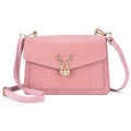 Outdoor Crocodile Pattern Leather Single-Shoulder Crossbody Bag Mobile Phone Bag(Pink)