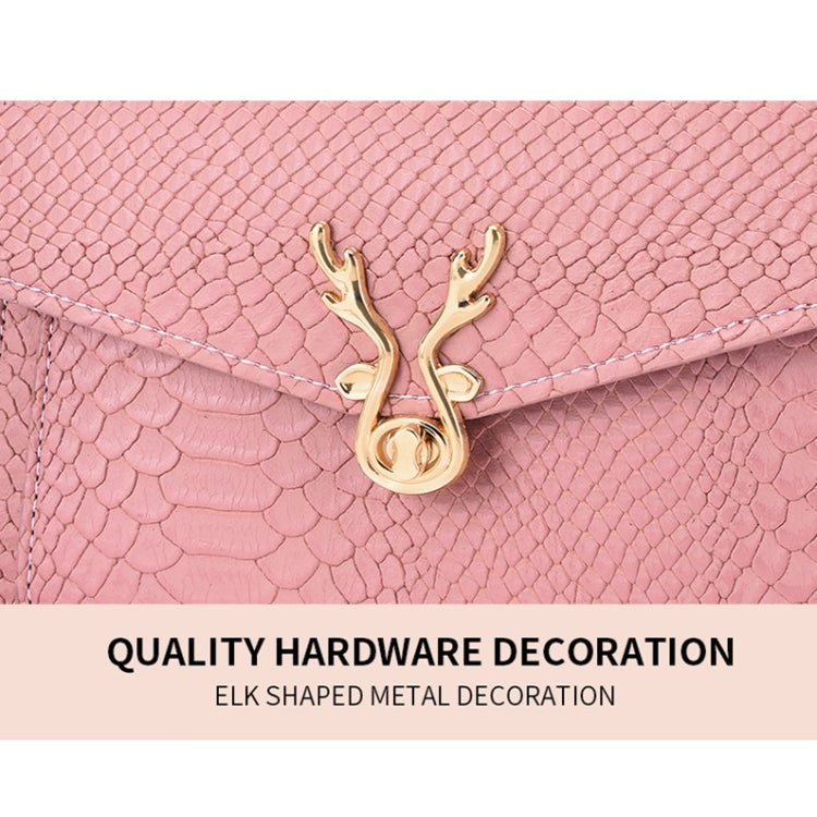 Outdoor Crocodile Pattern Leather Single-Shoulder Crossbody Bag Mobile Phone Bag(Pink)