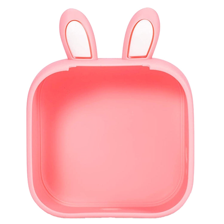 For Phomemo T02 Printer Silicone Protective Case(Pink Rabbit Ear)