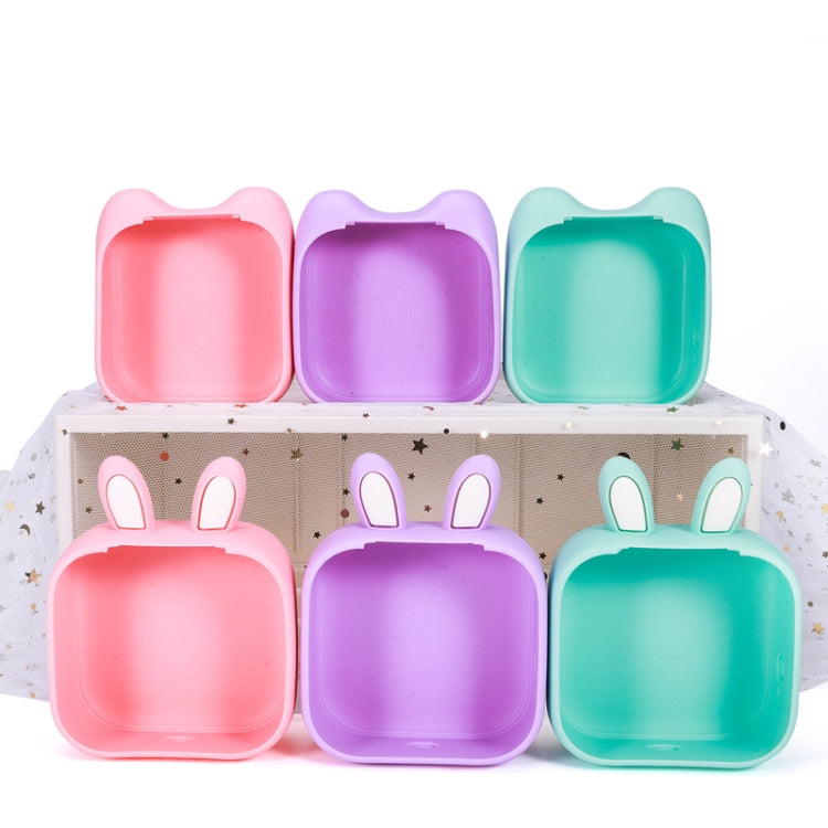For Phomemo T02 Printer Silicone Protective Case(Pink Rabbit Ear)