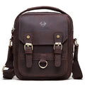 HUMERPAUL Men Shoulder Bag Retro Leather Crossbody Bag(Brown)