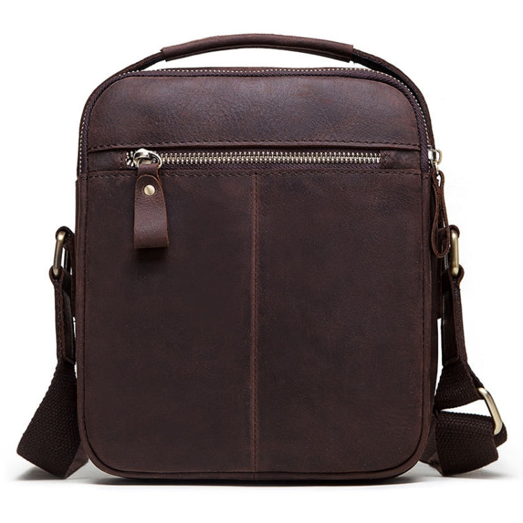 HUMERPAUL Men Shoulder Bag Retro Leather Crossbody Bag(Brown)