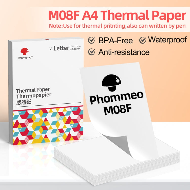 For Phomemo M08F 200sheets Thermal Printing Paper Compatible for MR.IN Brother Pocket Jet / MT800, Style: A4