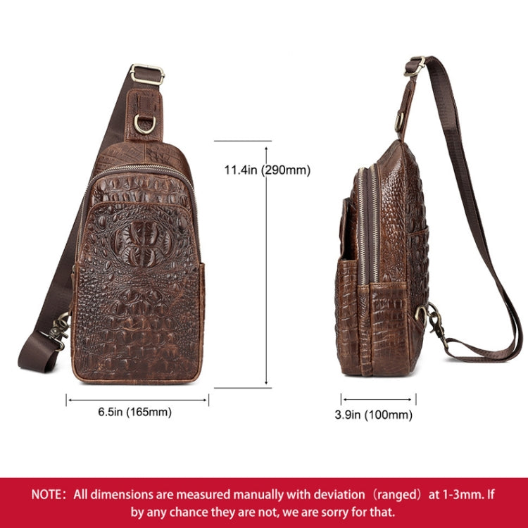 HUMERPAUL Men Shoulder Bag Leather Crossbody Bag(Coffee)