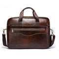 HUMERPAUL Men Leather Meter Bag Retro Messenger Bag Handbag Shoulder Bag(Brown)