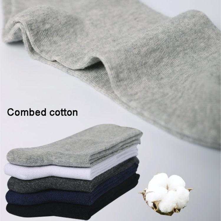 Cotton Slack Socks Mid-Tube Socks Thin Wide-Mouth Socks For Men, Size: Average 37-43(White)