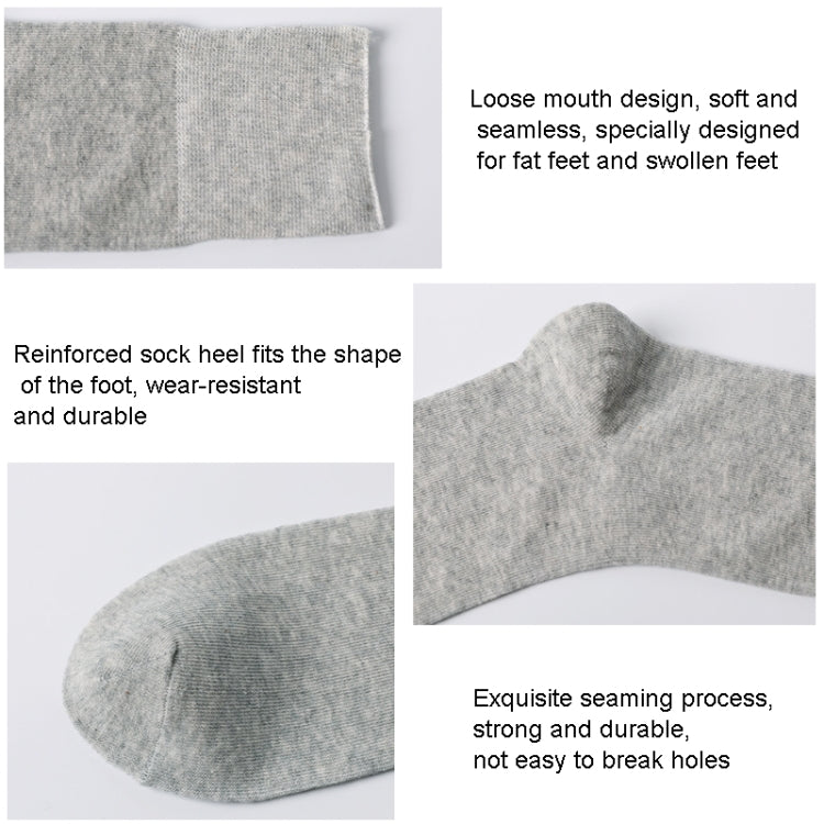 Cotton Slack Socks Mid-Tube Socks Thin Wide-Mouth Socks For Men, Size: Average 37-43(White)