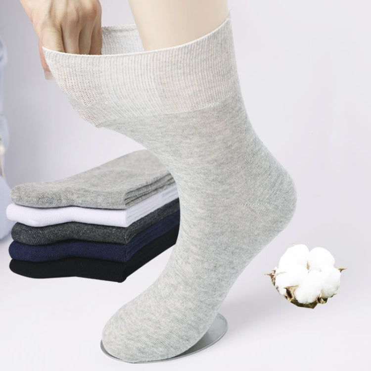 Cotton Slack Socks Mid-Tube Socks Thin Wide-Mouth Socks For Men, Size: Average 37-43(White)