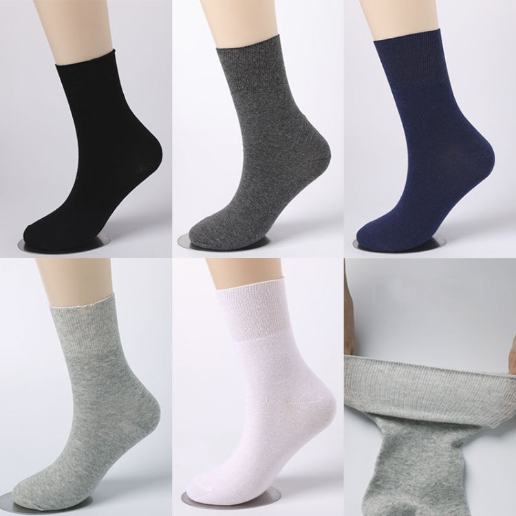 Cotton Slack Socks Mid-Tube Socks Thin Wide-Mouth Socks For Men, Size: Average 37-43(White)