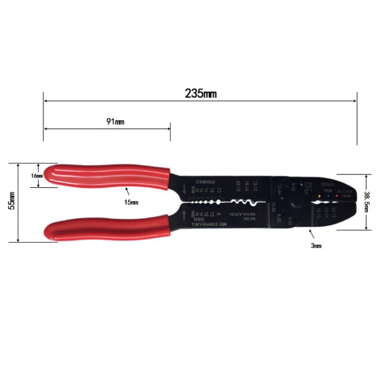 Multifunctional Cable Stripping Manual Crimping Pliers(HS-313)