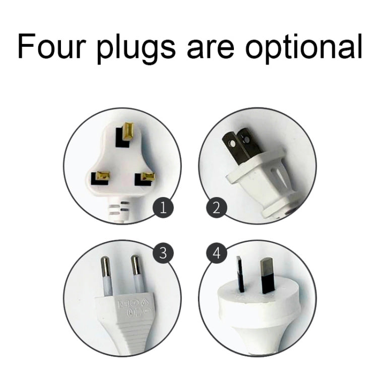818PF 5 USB Ports + Type-C Smart Digital Display Wireless Phone Charger, Style: EU Plug (White)