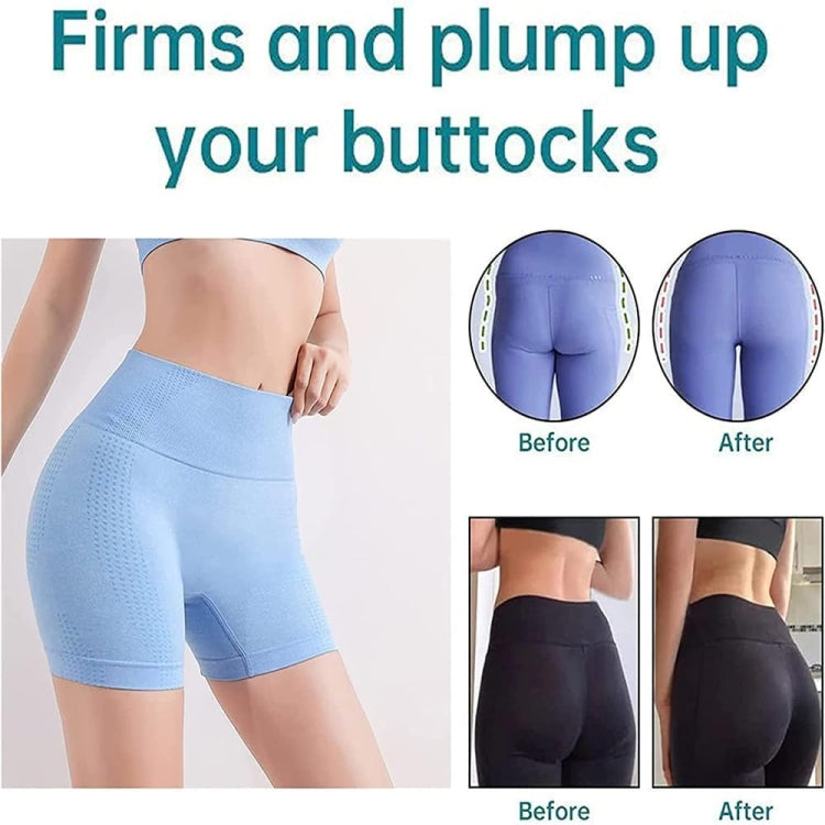 Women Fitness Sports Butt Lifting Shorts Shaping Beauty External Wear Leggings, Size: L/XL(Black)