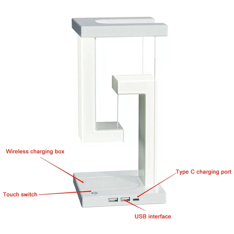 Wireless Charging Model Suspended Anti-Gravity Table Lamp LED Light Home Decoration