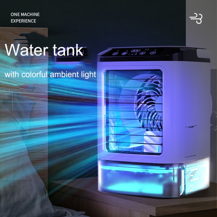 Desktop Mini Cold Air Fan Home Humidifier Dual Spray Air Conditioning Fan Without Plug