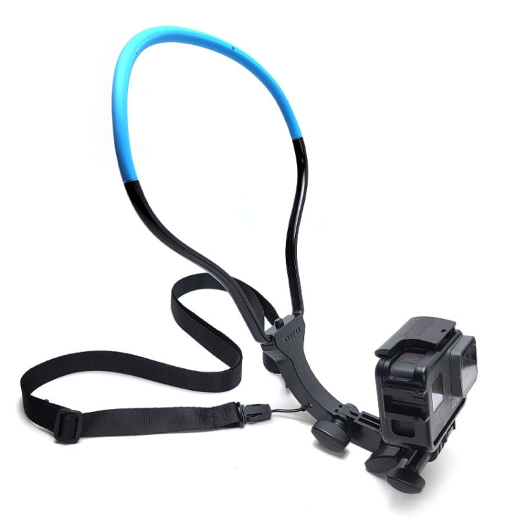 TUYU Camera Neck Holder Mobile Phone Chest Strap Mount  For Video Shooting//POV, Spec:  Vertical +Phone Clip (Blue)