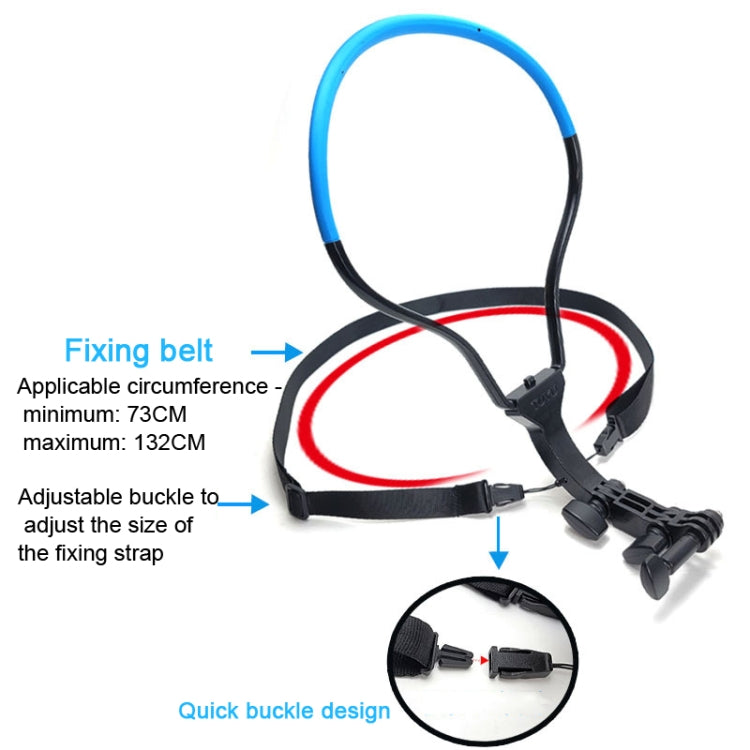 TUYU Camera Neck Holder Mobile Phone Chest Strap Mount  For Video Shooting//POV, Spec:  Vertical +Phone Clip (Blue)