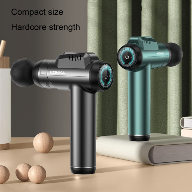 Konka 6 Speed Intelligent Fascia Gauge Muscle Relaxation Massager With 4 Massage Heads(Upgraded Model Green)