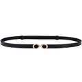 Women Thin Waistband Retro Versatile Clothing Accessories Slim Waist Belt(Black)