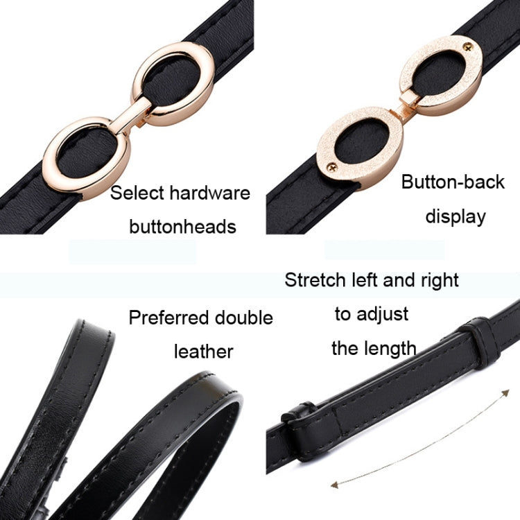 Women Thin Waistband Retro Versatile Clothing Accessories Slim Waist Belt(Black)