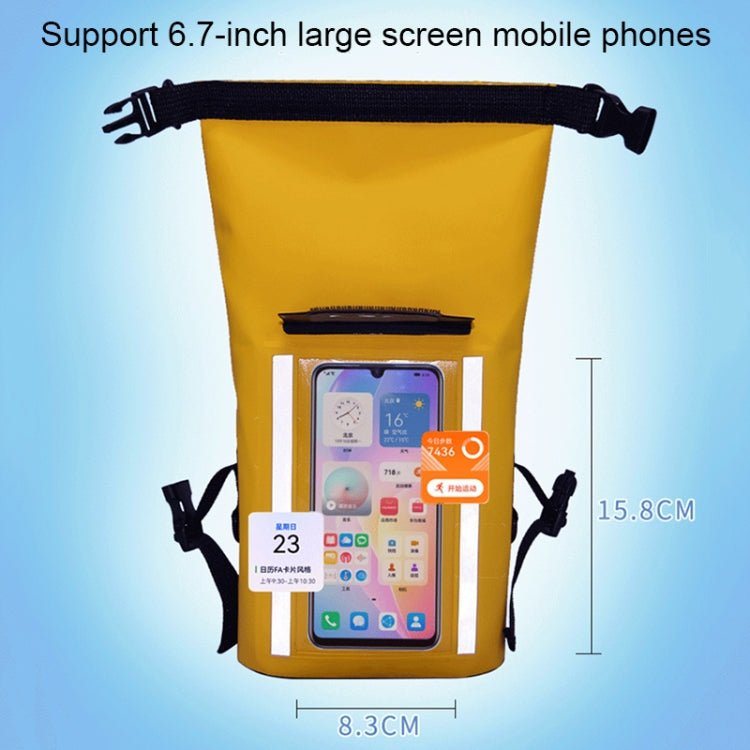 Swimming Touch Screen Mobile Phone Waterproof Bag Bicycle Waterproof Front Beam Bag(Blue)
