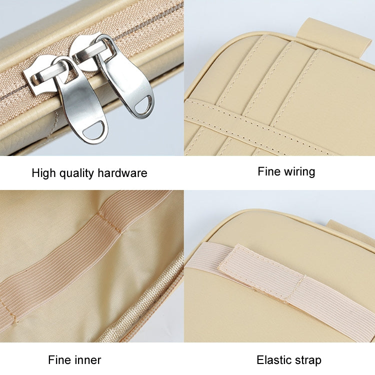 Car Driver License Storage Bag Sun Visor Sunglasses Card Holder, Color: Brown