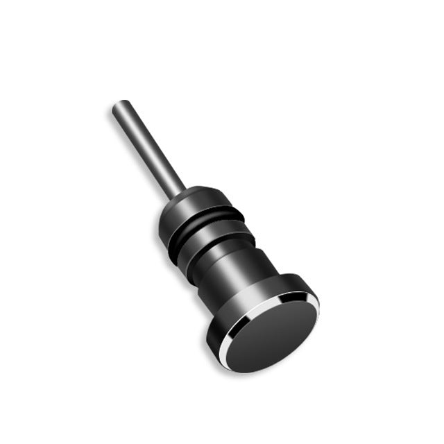 3.5mm Universal Metal Dust Plug Headset Plug Card Needle(Black)
