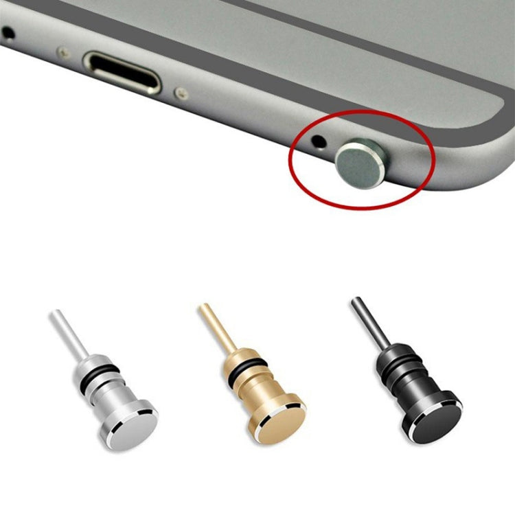 3.5mm Universal Metal Dust Plug Headset Plug Card Needle(Black)
