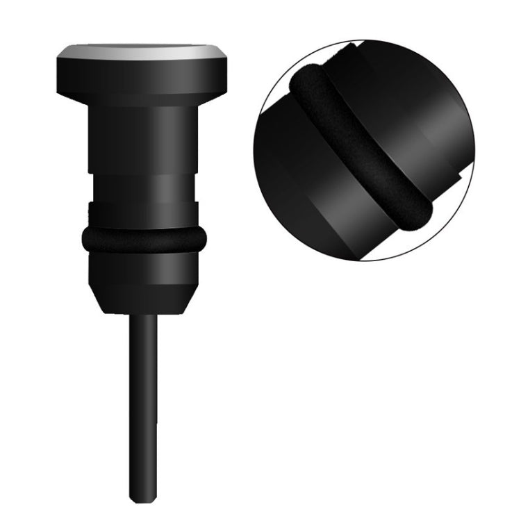 3.5mm Universal Metal Dust Plug Headset Plug Card Needle(Black)