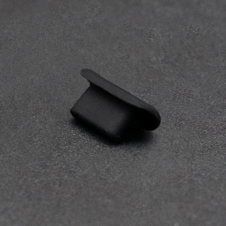 8 Pin Phone Dust Plug Silicone Charging Port Plug(Black)