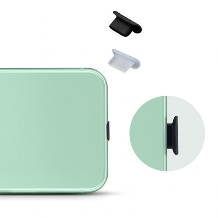 8 Pin Phone Dust Plug Silicone Charging Port Plug(Transparent)