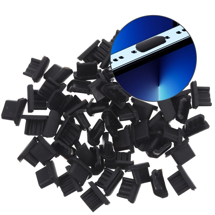 Micro USB Universal Cell Phone Dust Plug Power Silicone Charging Port Plug(Transparent)