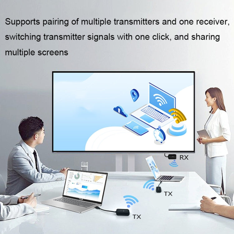 PWAY DT248W-H 30m Wireless HD Screen Projector Office Conference Screen Sharing Device(Type-C Interface)