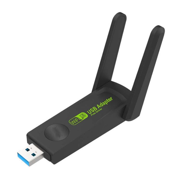 1300Mbps Wireless Network Card Gigabit Dual Band 5G Driverless Computer USB Network Card, 600m, 1300m