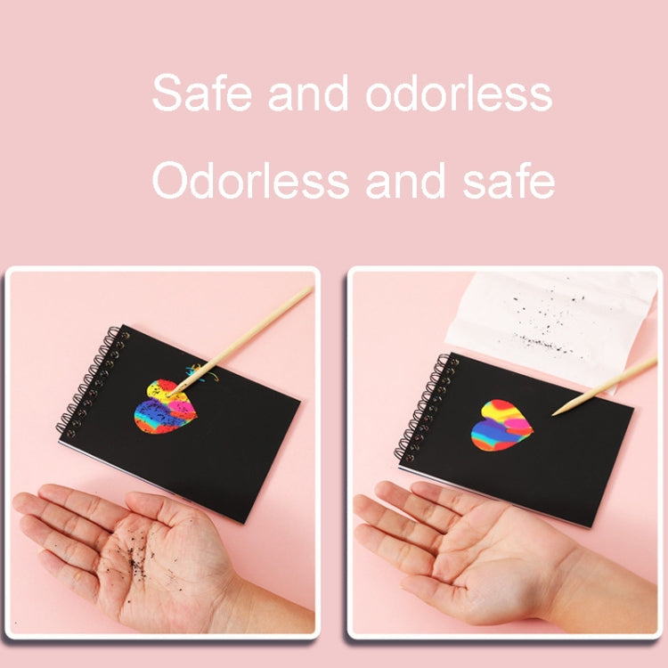 Hand Painted Scratch Paper Colorful Coil Scratchbook With Pen, Haruita Huahua, Peach Juice, Interstellar Travel, Millet