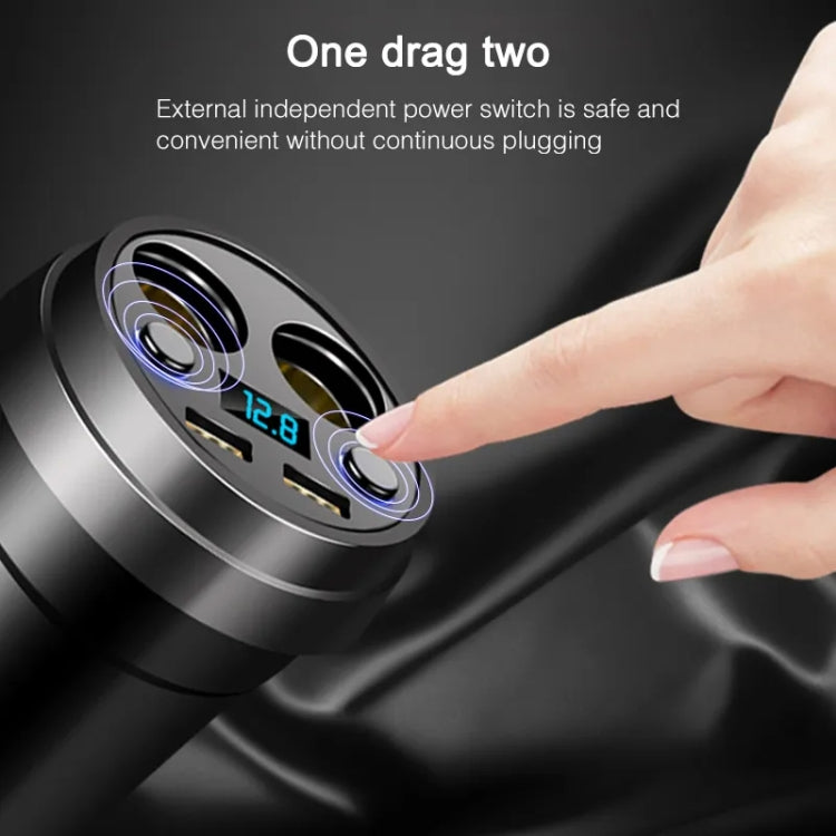 Cup Car Charger Dual USB Corded Cigarette Lighter Mobile Phone Charger