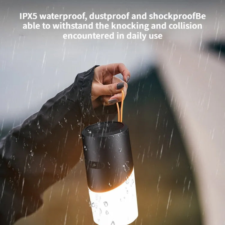 Wireless Bluetooth Speaker With RGB Light Waterproof Stereo Atmosphere Light(Black)