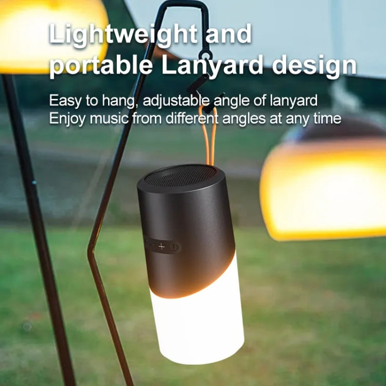 Wireless Bluetooth Speaker With RGB Light Waterproof Stereo Atmosphere Light(Black)