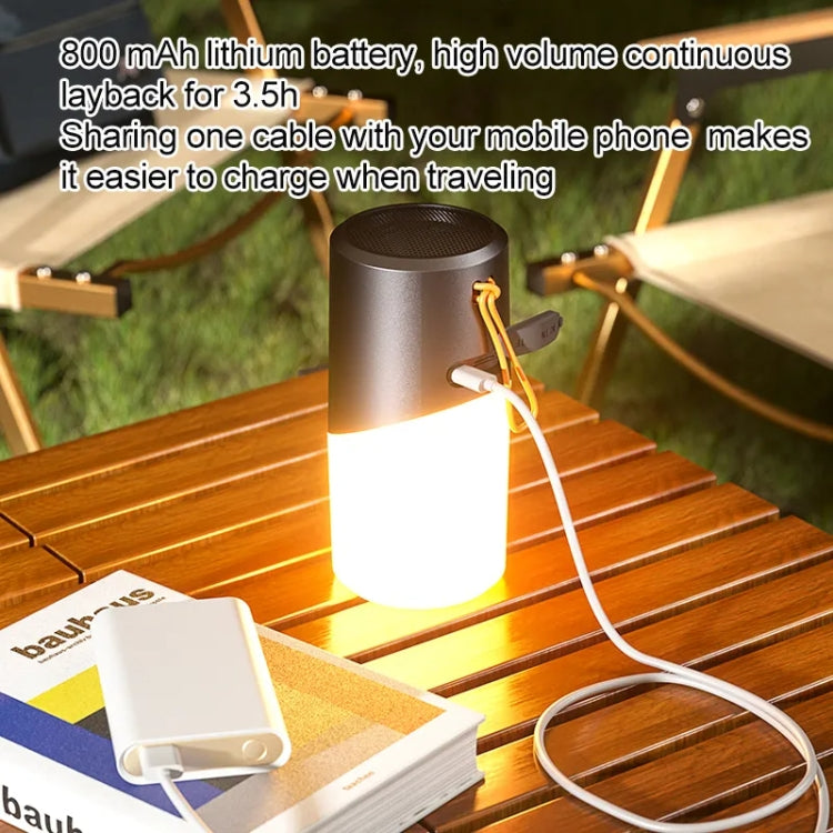 Wireless Bluetooth Speaker With RGB Light Waterproof Stereo Atmosphere Light(Black)