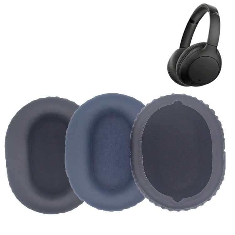 2pcs For Sony WH-CH710N/CH720N/CH700N Headphone Sponge Cover Leather Earmuffs, WH-CH710N/CH720N/CH700N(Black), WH-CH710N/CH720N/CH700N(Blue)