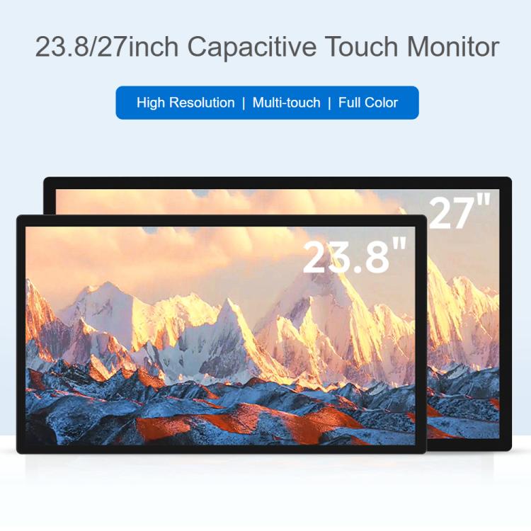 FHD Capacitive Touch Screen Monitor, 1920x1080 10-Point Touch With HDMI, Aluminum Shell, VESA Mount, Waveshare 23.8-inch, Waveshare 27-inch