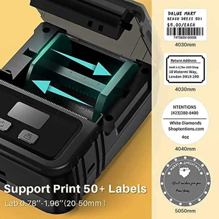 Phomemo M120 Label Maker Barcode Printer Bluetooth Thermal Label Machine