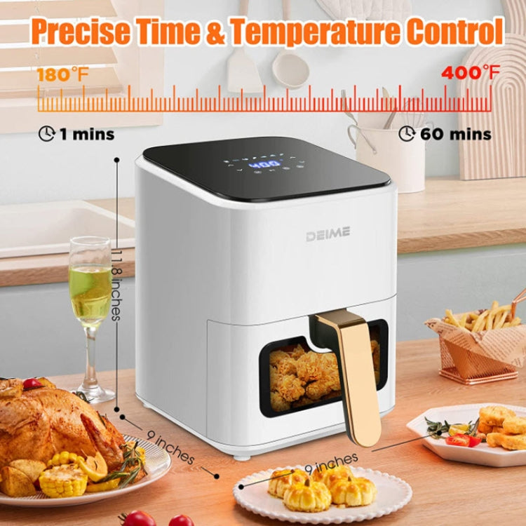 DEIME 4.2 L Visual Air Fryer Home Oil-Free Electrical Fryer, US Plug
