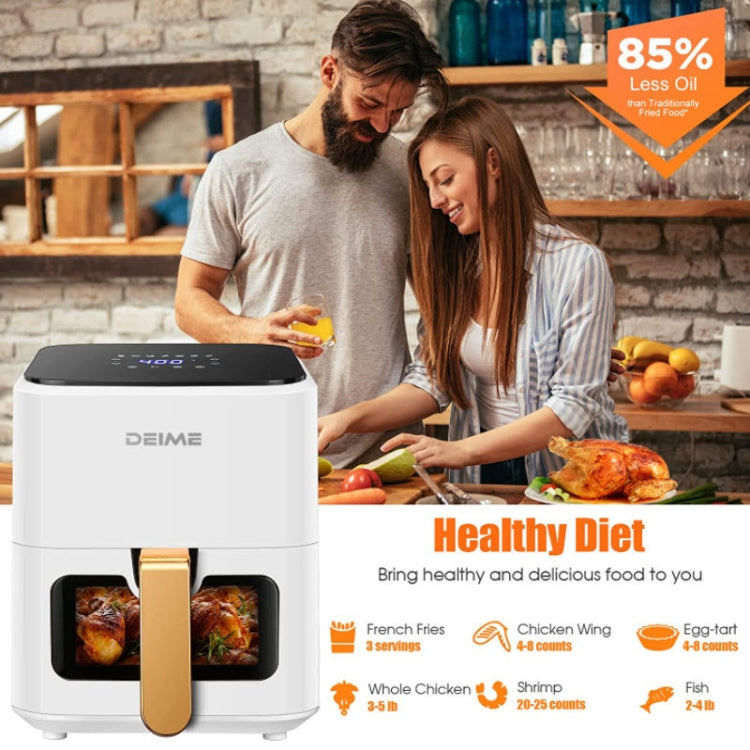DEIME 4.2 L Visual Air Fryer Home Oil-Free Electrical Fryer, US Plug