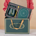 Constant Temperature Heating Thermostat Cup Set Smart Ceramic Coffee Cup, Style: USB Plug(Green+Gift Box)