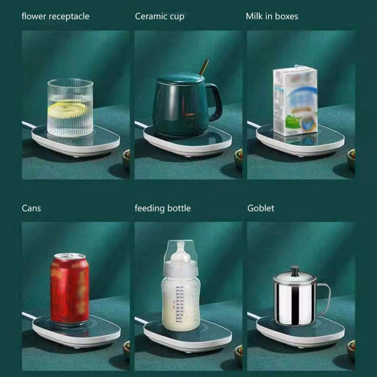 Constant Temperature Heating Thermostat Cup Set Smart Ceramic Coffee Cup, Style: USB Plug(Green+Gift Box)