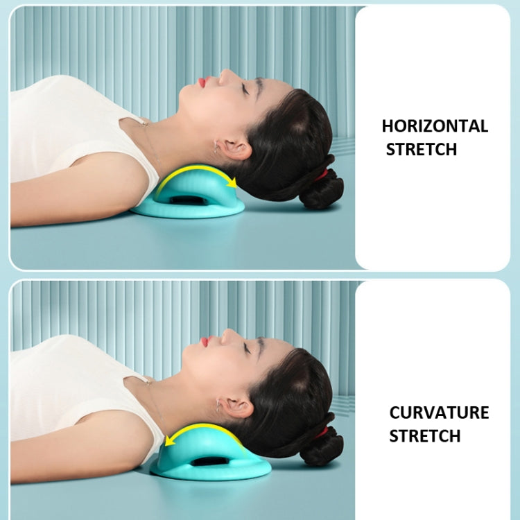 Neck And Shoulder Stretcher Relaxer Cervical Spine Chiropractic Traction Pillow(Pink)